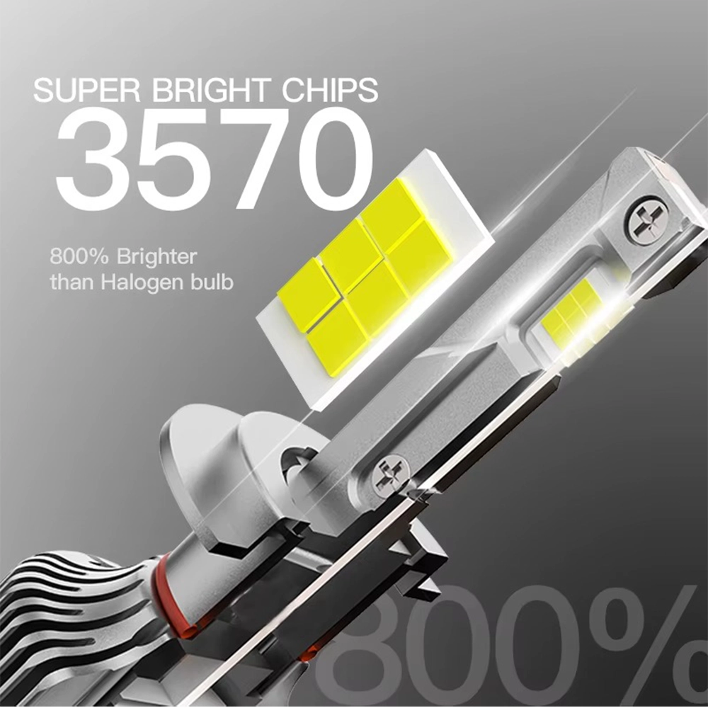 طقم لمبات ليد للسيارات Conpex مقاس 9006 الأصلية - قدرة 50W وسطوع 7500 لومن لإضاءة فائقة الوضوح